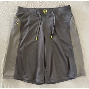Hylete Relax Fit Pull On Athletic Shorts With Zip Pockets Men's Size M EUC!